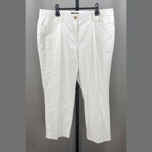 NEW Lands End Pants Womens 14 khaki beige straight leg casual